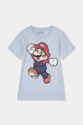 Boy Sky Blue Mario Tee
